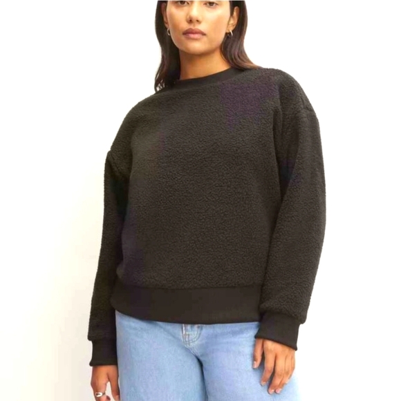 EVERLANE The ReNew Fleece Oversized Crewneck - Picture 1 of 8